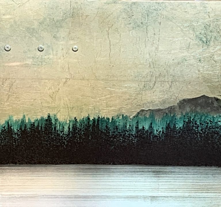 15-4, mixed media landscape painting by David Graff | Effusion Art Gallery + Cast Glass Studio, Invermere BC