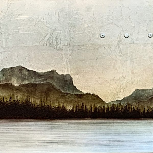 15-7, mixed media landscape painting by David Graff | Effusion Art Gallery + Cast Glass Studio, Invermere BC