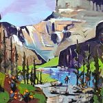 Prédiction, landscape painting by Robert Roy | Effusion Art Gallery + Cast Glass Studio, Invermere BC