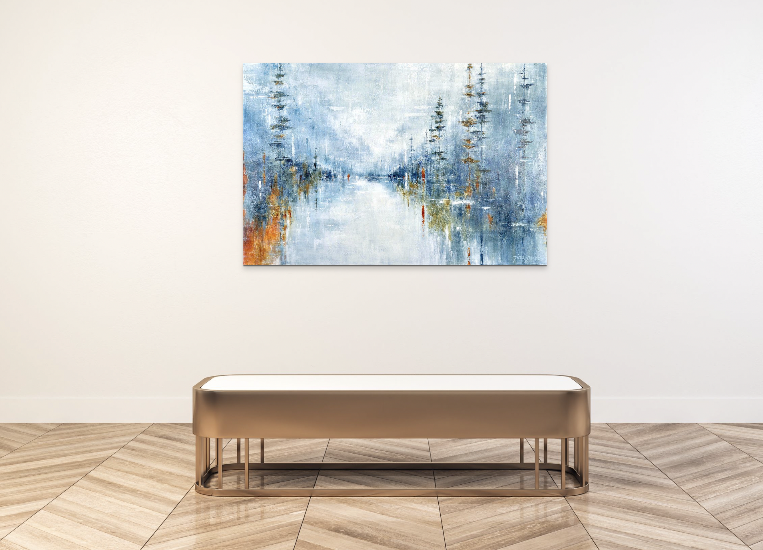 A Place of Our Own, acrylic landscape painting by Gina Sarro | Effusion Art Gallery + Cast Glass Studio, Invermere BC