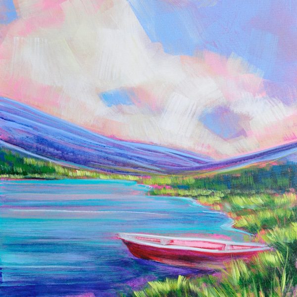 Once Upon a Dream, acrylic landscape by Kayla Eykelboom | Effusion Art Gallery + Cast Glass Studio, Invermere BC