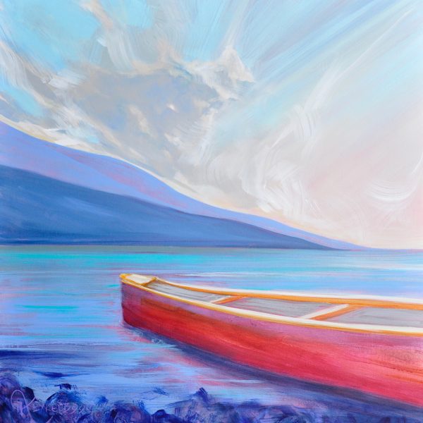One Ticket to Paradise, acrylic landscape by Kayla Eykelboom | Effusion Art Gallery + Cast Glass Studio, Invermere BC