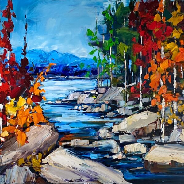 What You Make of It, oil landscape painting by Kimberly Kiel | Effusion Art Gallery + Cast Glass Studio, Invermere BC
