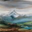 Keeper of the Valley, original alcohol ink landscape painting by Paulina Tokarski | Effusion Art Gallery + Cast Glass Studio, Invermere BC
