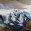 This Mountain Speaks, original alcohol ink landscape painting by Paulina Tokarski | Effusion Art Gallery + Cast Glass Studio, Invermere BC