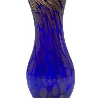 Gold Aventurine Vase 3, blown glass vase by Hayden MacRae | Effusion Art Gallery + Cast Glass Studio, Invermere BC