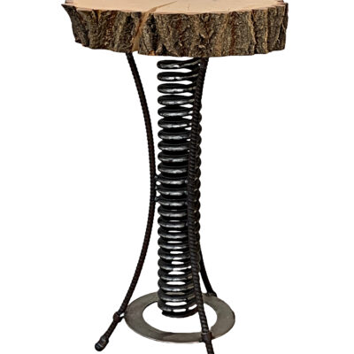 Side Table 3, reclaimed steel and wood by Wendy Stone | Effusion Art Gallery + Cast Glass Studio, Invermere BC