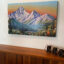 Mount Nelson, Seasons of Beauty by Kayla Eykelboom installed in it's beautiful new mid-century modern home | Effusion Art Gallery + Cast Glass  Studio, Invermere, BC