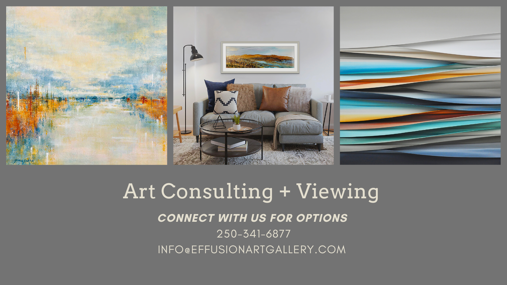 Contact us for more information on expert art consulting and private/virtual viewing options