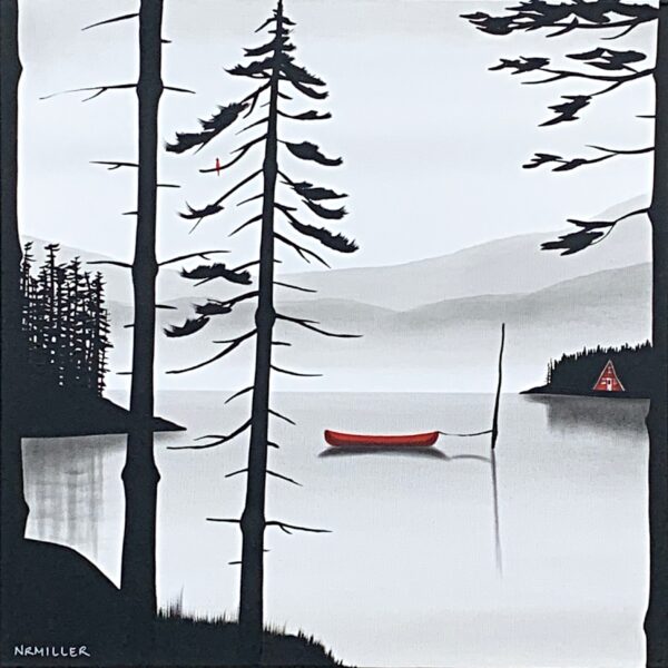 Since We Last Spoke, mixed media landscape painting by Natasha Miller | Effusion Art Gallery, Invermere BC