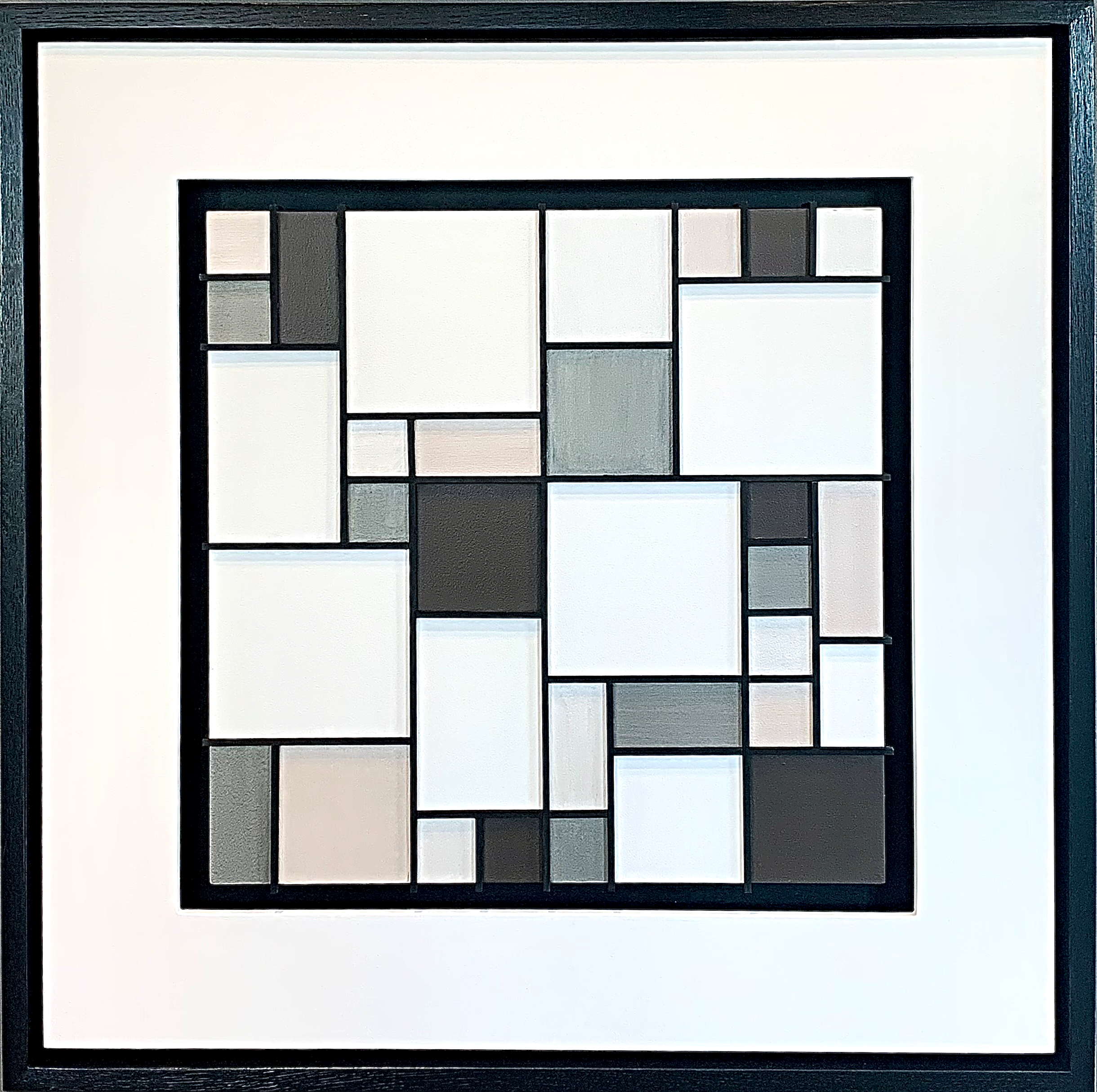 PM Shimmer, mixed media graphic mosaic by Richelle Osborne | Effusion Art Gallery + Cast Glass Studio, Invermere BC