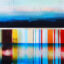 Doux regards, mixed media canoe painting by Sylvain Leblanc | Effusion Art Gallery + Cast Glass Studio, Invermere BC