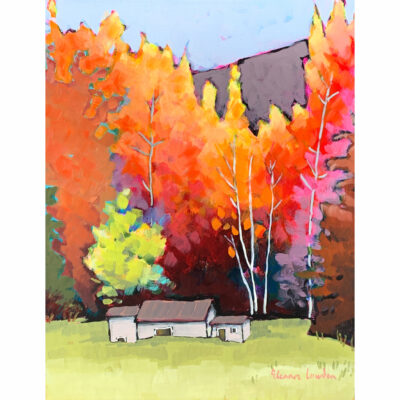 A Colourful Past, autumn landscape painting by Eleanor Lowden | Effusion Art Gallery, Invermere BC
