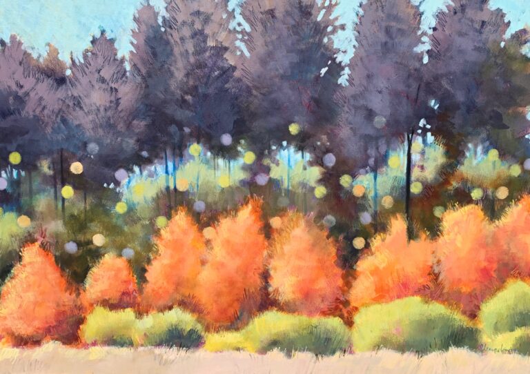 Making Room for More, autumn landscape painting by Eleanor Lowden | Effusion Art Gallery, Invermere BC