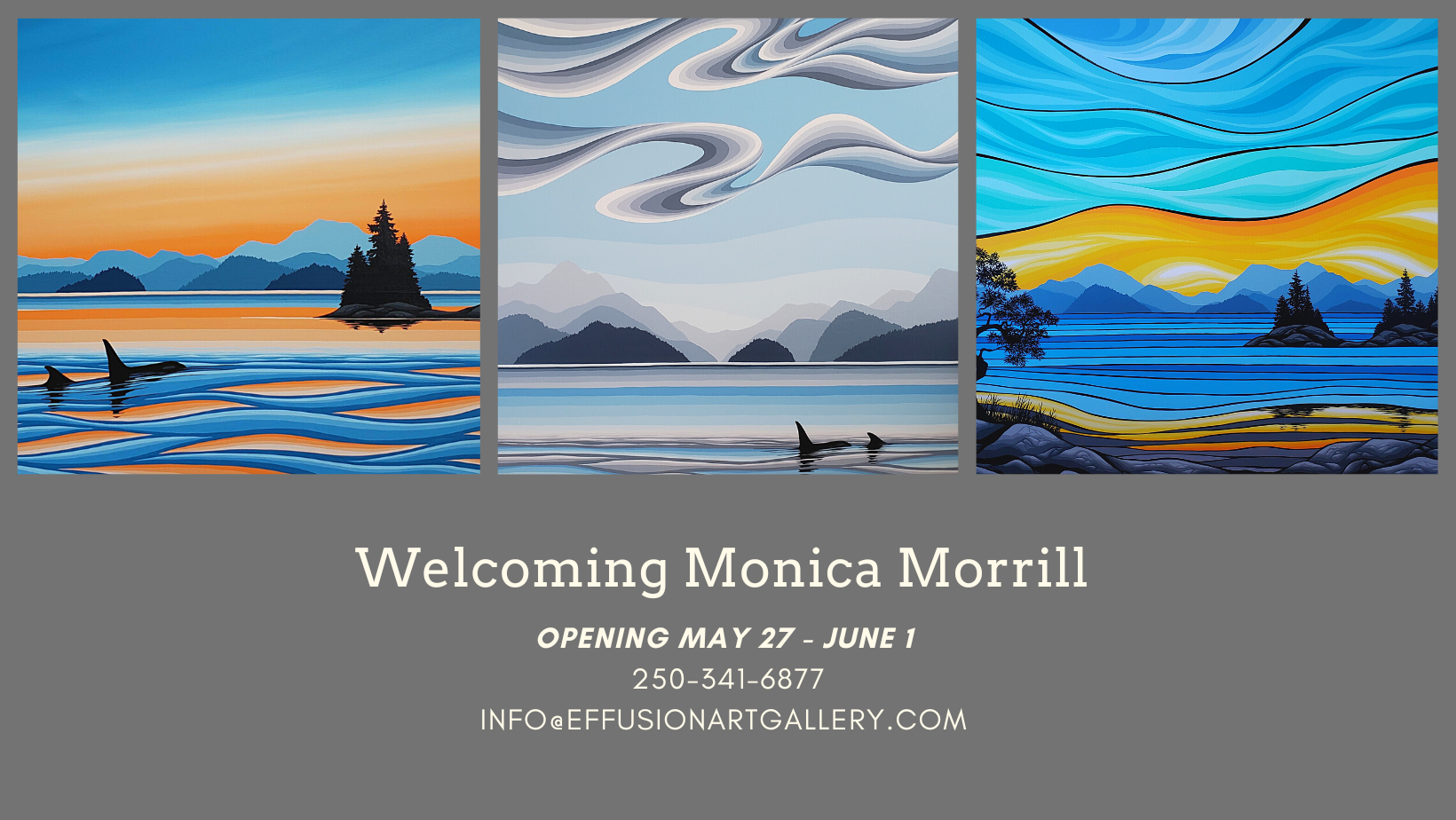 Welcoming landscape artist Monica Morrill to Effusion May 27, 2023 | Effusion Art Gallery, Invermere BC