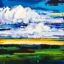 Look to the Skies 3, oil landscape painting by Kimberly Kiel | Effusion Art Gallery, Invermere BC