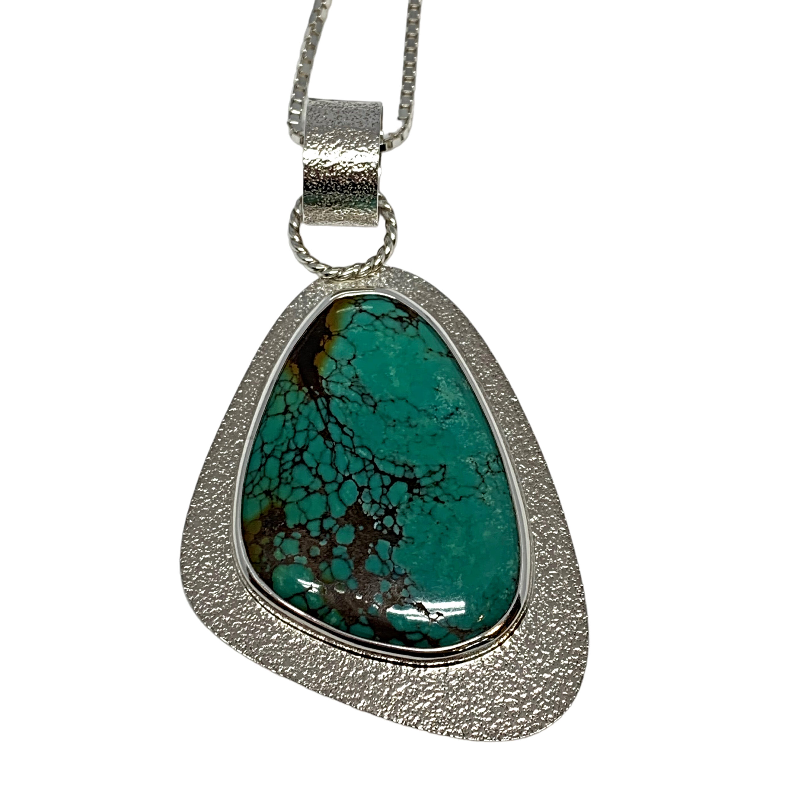 Handmade silver + turquoise necklace by A&R Jewellery | Effusion Art Gallery, Invermere BC