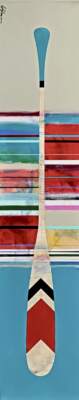 Courant ascendant, mixed media paddle painting by Sylvain Leblanc | Effusion Art Gallery, Invermere BC