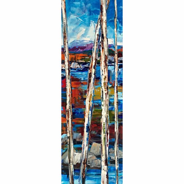 The Notable Exception, original mixed media landscape painting by Kimberly Kiel | Effusion Art Gallery, Invermere, BC