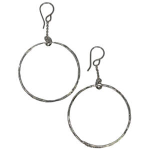 Handmade silver earrings by A&R Jewellery at Effusion Art Gallery in Invermere, BC.