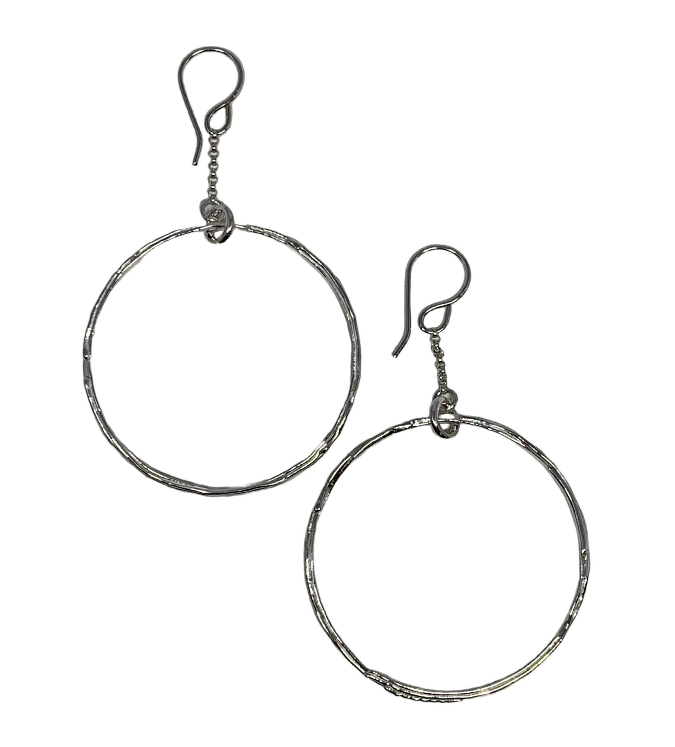 Handmade silver earrings by A&R Jewellery at Effusion Art Gallery in Invermere, BC.