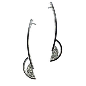 Handmade silver earrings by A&R Jewellery at Effusion Art Gallery in Invermere, BC.