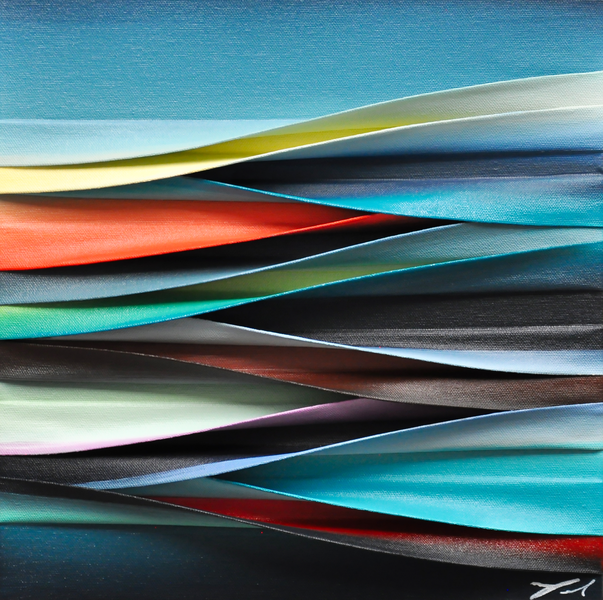 Se laisser tenter, original 3-D mixed media abstract painting by Melanie Giguere at Effusion Art Gallery in Invermere, BC