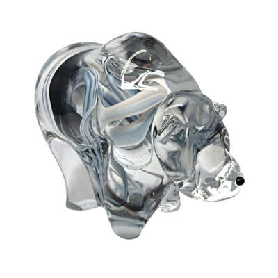 Galaxy Bear 9, blown glass bear by Hayden MacRae at Effusion Art Gallery in Invermere, BC