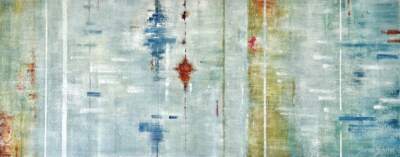 Forest Melody, original acrylic abstract tree painting by Canadian artist Gina Sarro at Effusion Art Gallery in Invermere, BC.