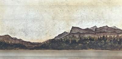 Into the Wild With You, original mixed media landscape painting by Canadian artist David Graff at Effusion Art Gallery in Invermere, BC