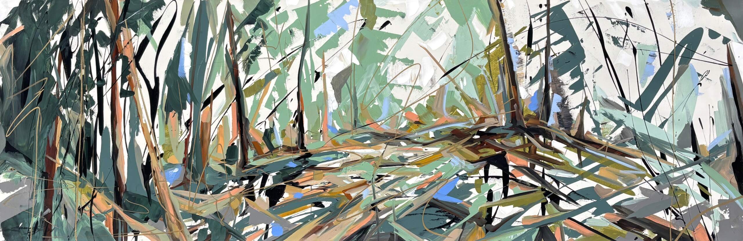 Warwick Vista, original acrylic landscape painting by Canadian artist Laura Stevens at Effusion Art Gallery in Invermere, BC.