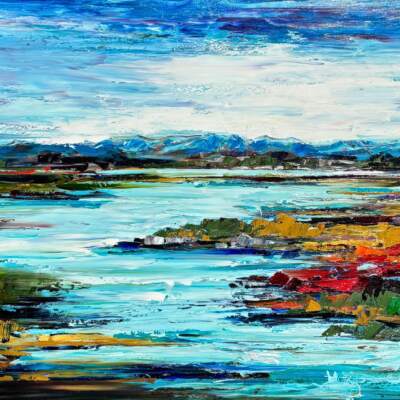 In Real Time, original oil painting of the Columbia Valley wetlands at Effusion Art Gallery in Invermere, BC.